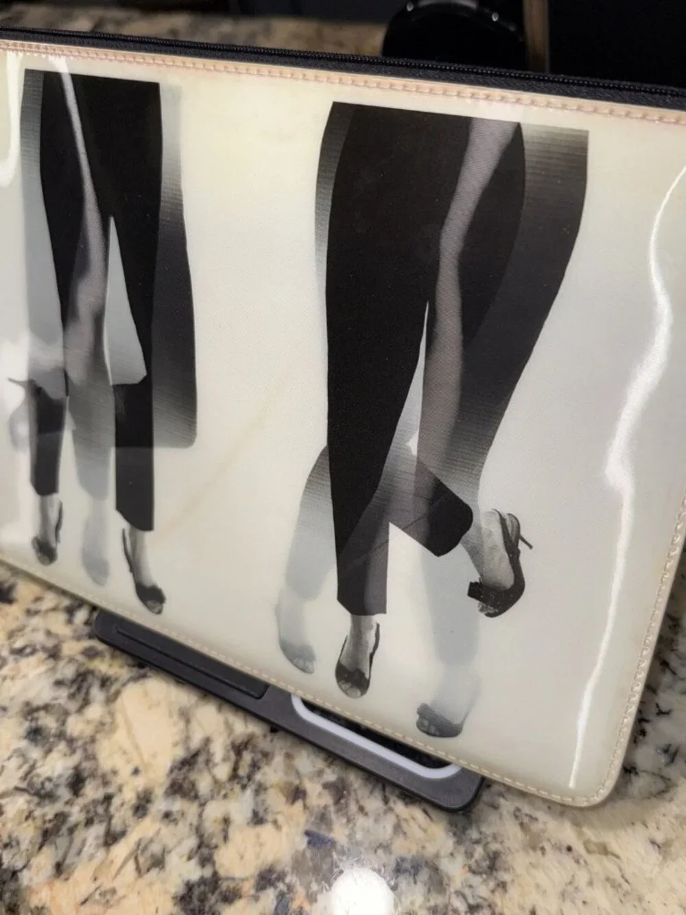 Rare Kate Spade New York Holographic Dancing Vinyl Slim Clutch Pouch Bag-Video!